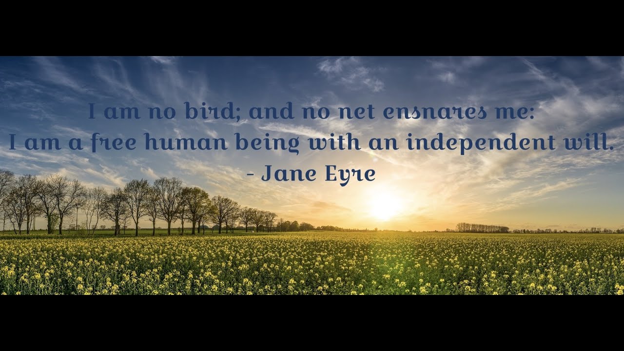Jane Eyre Book Quote About Independence YouTube