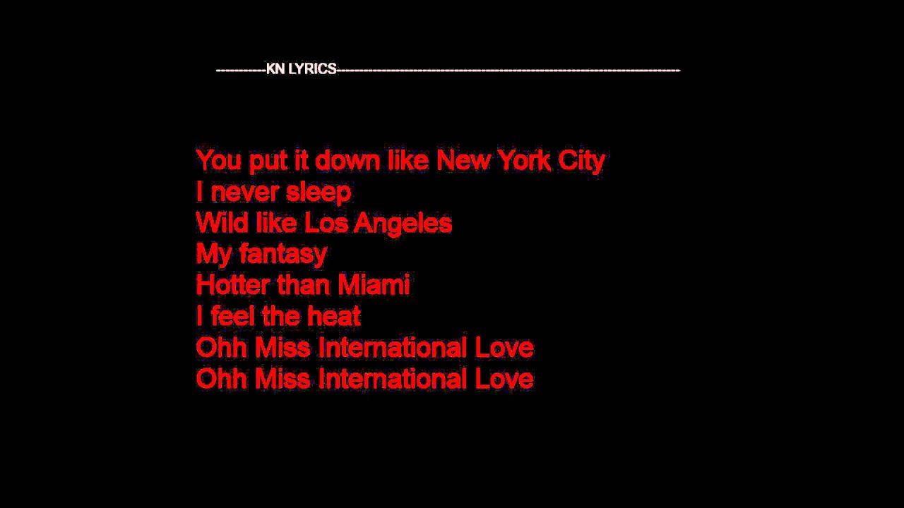 Pitbull ft Chris Brown International Love lyrics/text YouTube