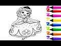 Coloriage Princesse sofia Et Sa Famille