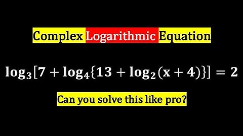 JEE Mains Complex Logarithm Equation - Maths Olympiad! #jeemains #jee2025 #iit #logarithms