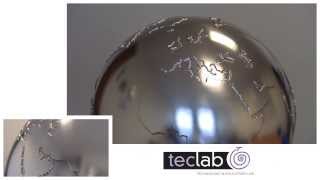 Een Gefreesde Wereldbol Van Rond 400 Millimeter.