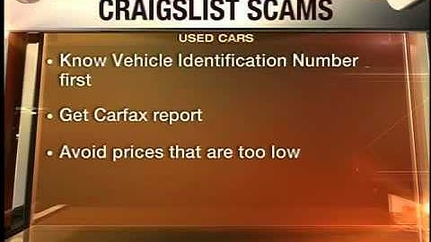 Craigslist full of scams