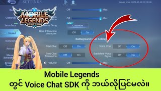 Mobile Legends 2025 တွင် Voice Chat SDK ကို ပြင်ဆင်နည်း