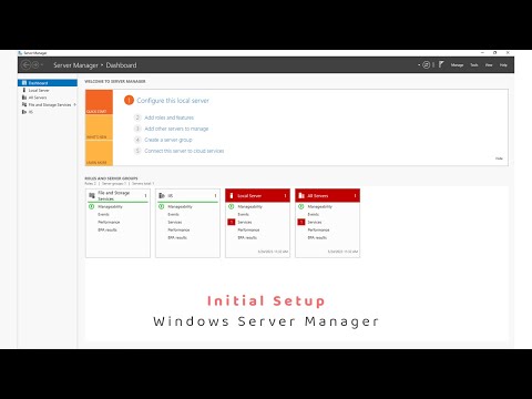 windows server manager initial setup