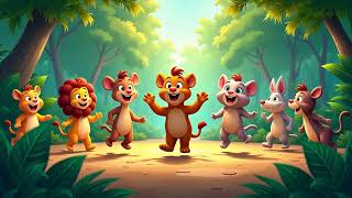 **"Jungle Animal Dance Jam 🐒🦁🦓 | Monkey Flips, Lion Stomps & Zebra Wiggles for Kids!- "**