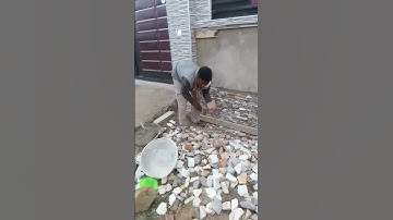 installation of stone cladding #shorts