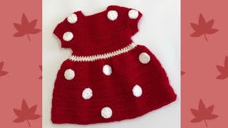 Crochet Minnie Mouse Dress/كروشيه فستان ميني ماوس