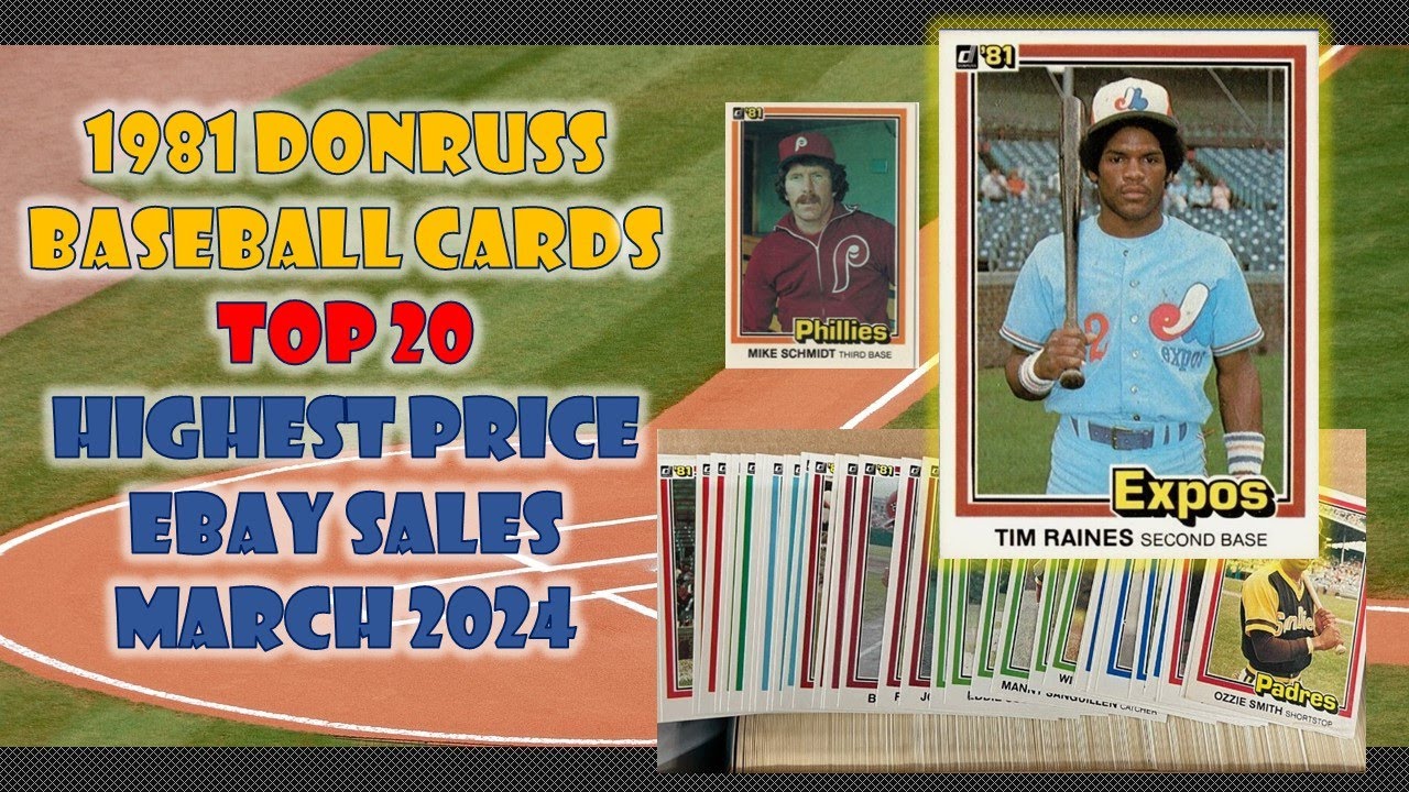 1981 Donruss Baseball Cards - Valuable eBay sales March 2024 