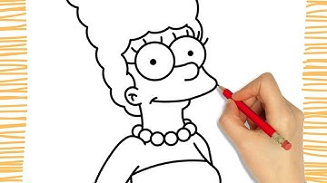 How to Draw MARGE SIMPSON I Easy