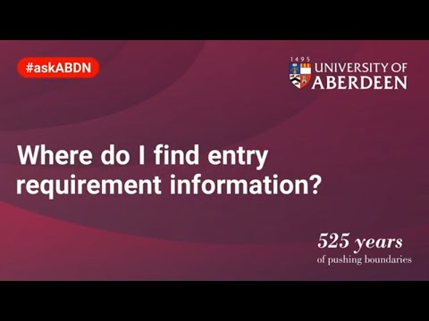 Where Do I Find Entry Requirement Information?  |  #askABDN