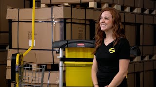 Dex Pro Janitorial Cart - Motorized Cart for Cleaning Supplies | Amigo Mobility Dex Pro Janitorial Cart - Motorized Cart for Cleaning Supplies | Amigo Mobility