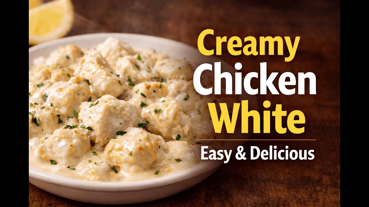 creamy chicken white karahi