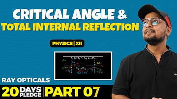 39. Critical Angle and Total Internal Reflection | Ray Optics | CBSE | NCERT | Physics Baba 2.0