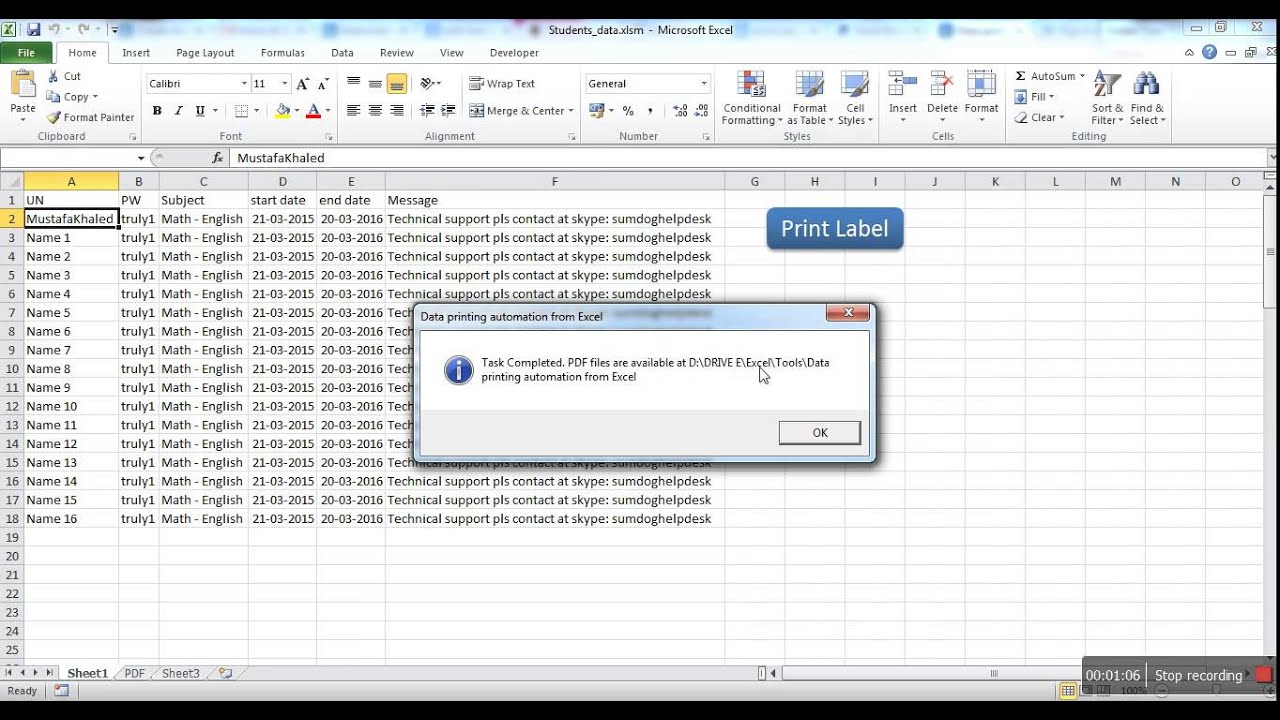 Can You Print Labels From Excel