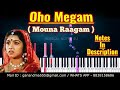 Oho Megam Vandhadho Piano notes | Mouna Raagam | illayaraja | Musical notes 4u