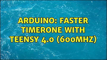 Arduino: Faster TimerOne with Teensy 4.0 (600MHz)