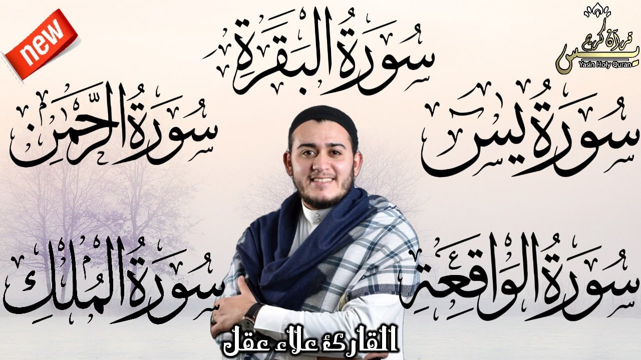 رقية للبيت سورة البقرة، يس، الرحمن، الواقعة، الملك   شفاء وبركة وحفظ من الشيطان  علاء عقل