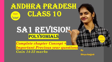 Class 10 Polynomials Important questions & Revision of SA1| Andhra Pradesh