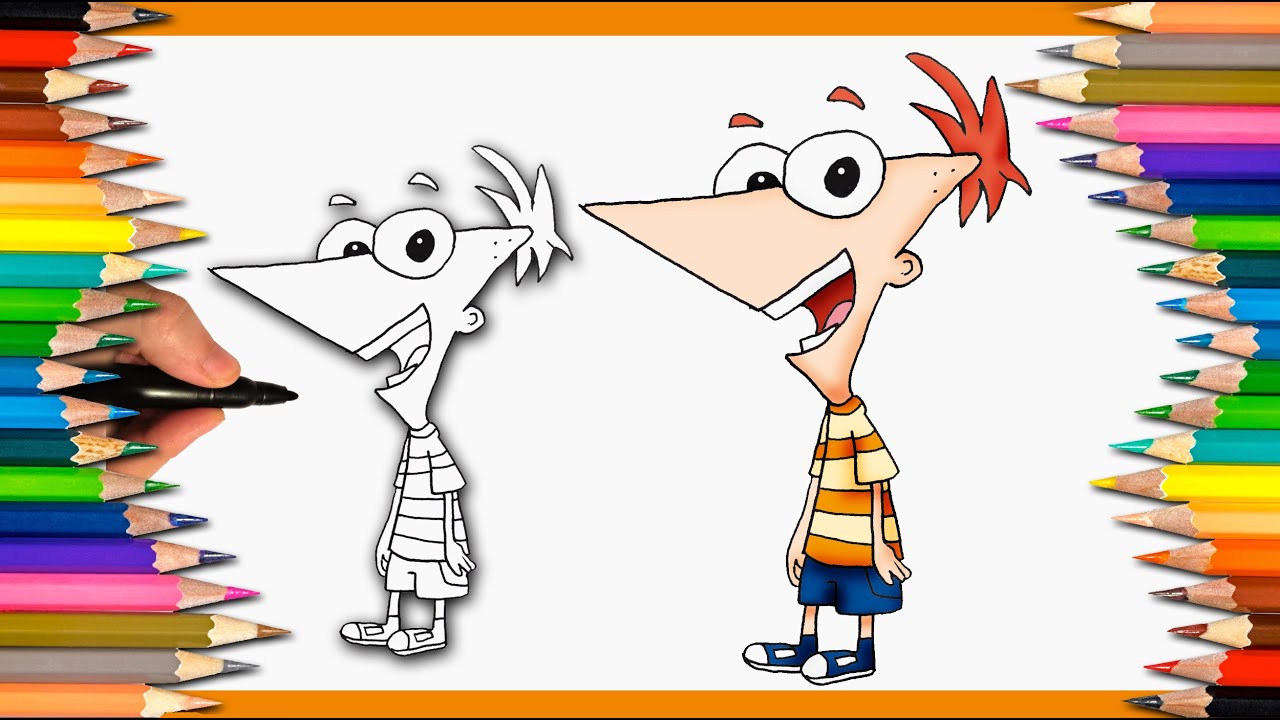How to Draw Phineas Flynn - Phineas and Ferb | step by step - YouTube