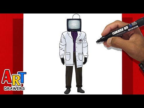 How To Draw TV MAN SECRET Scientist 