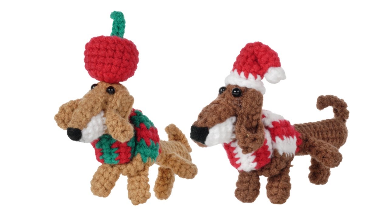 Dachshund Dog with Scarf-2:How to crochet the main body?