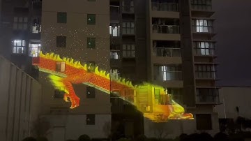 Flyin 20000 lms Laser Projector , Building Projection tests