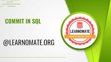 Commit in SQL | Learnomate Technologies