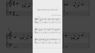 Puff The Magic Dragon Sheet Music #shorts #short #shortvideo #shortsvideo #shortsfeed #tiktok #fyp