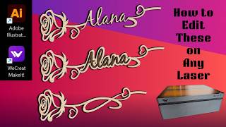 How To Edit Names In Laser Cut Rose Designs Any Laser