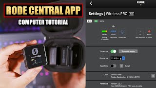 Using Rode Wireless Pro w/ Computer [ Rode Central App Setup ] Settings - Features - Timecode screenshot 4