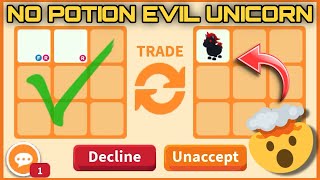 NO WAY 🤯🤯 THEY ACCEPTED MY OFFER FOR THEIR NO POTION EVIL UNICORN!! WIN FAIR OR LOSE? #adoptmetrades