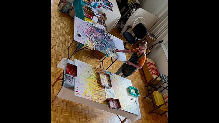 Candace Winter gluing Five Elements Arches Murals ...
