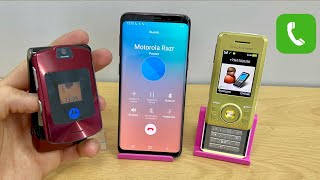 Outgoing Call Motorola Razr & Sony Ericsson S500i & Samsung Galaxy