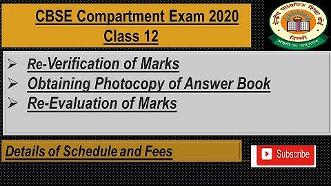Re-Verification of marks|Obtaining Photocopy of Answer book|Re-Evaluation of marks|Schedule and fees