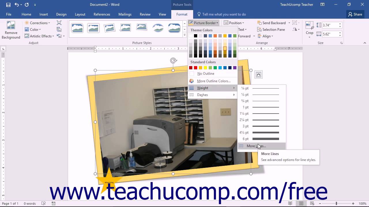 Word 2016 Tutorial Using Picture Tools Microsoft Training Youtube