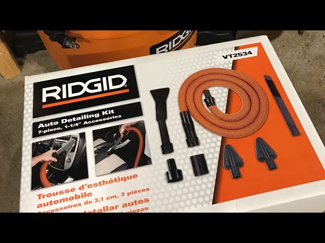 Ridgid 1-7/8 in. DIY Shop VAC Attachment Kit with 7 VAC Parts for Wet/Dry Shop Vacuums