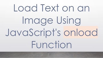 Load Text on an Image Using JavaScript