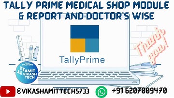 Tally Prime TDL l Medical Shop Module & Reports l Doctor
