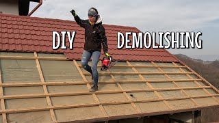 I Started Demolishing the Roof on My Own - Country House REMODELLING