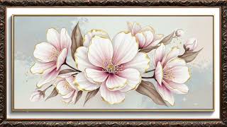 Pink Blossom Flower Wall Art 4K 🌸 Elegant Floral TV Background for Living Room (1 Hour Loop) screenshot 2