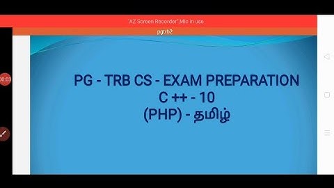 PG - TRB CS- C++ - 10 PHP Questions and Answers.