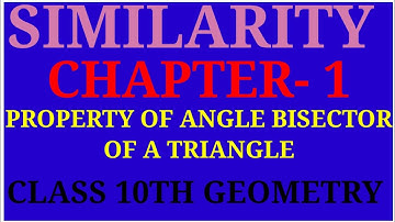 Theorem :Property Of Angle Bisector Of A Triangle | Class 10th geometry Chapter-1 Similarity