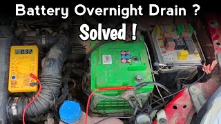 Car Battery Drain తెలుగులో | Parasitic Drain | Telugu | overnight Battery Drain #batterydraintest