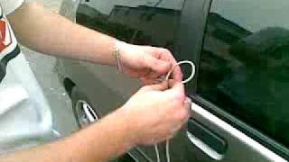 Left your keys inside? no problem, you need just a shoe lace and handy
fingers. good luck :) tying the knot https://www./watch?v=z3frch5bpo0