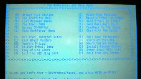 DarkForce BBS via wireless telnet