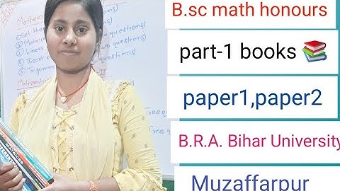 # Bihar University muzaffarpur math honours part-1 book list paper 1and paper 2 # B.sc math books 📚