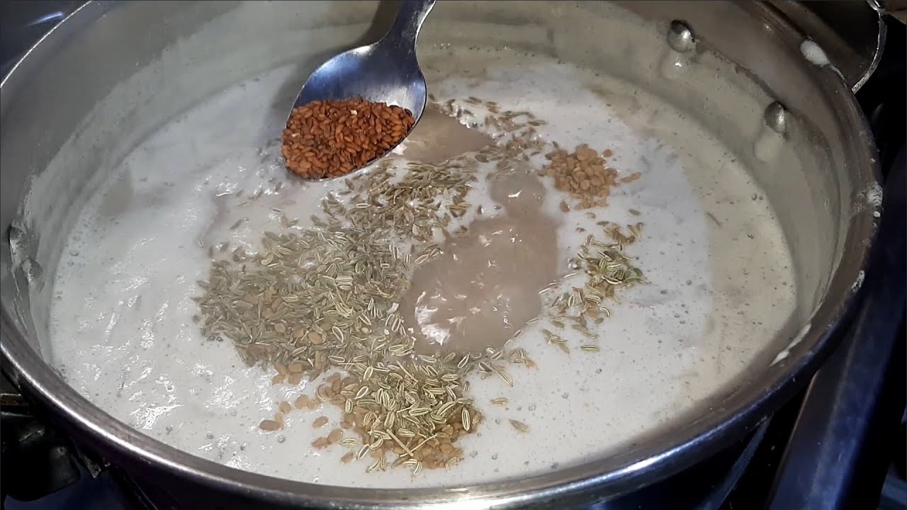 حساء الشعير مع الدخن والحبوب الطبية لتسخين الجسم وتقوية الجهاز الهضمي