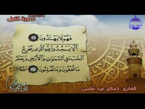جديد المجد ما تيسر من سورة النمل القارئ صالح عيد نفس من مختارات المجد HD