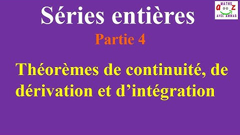 Cours. Théorèmes de continuité, de dérivation et d
