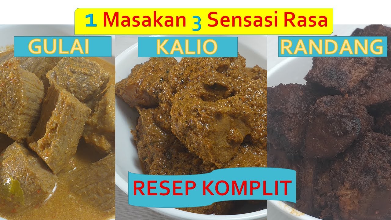 RESEP RENDANG DAGING SAPI ASLI PADANG/RESEP FULL PERBEDAAN GULAI KALIO ...